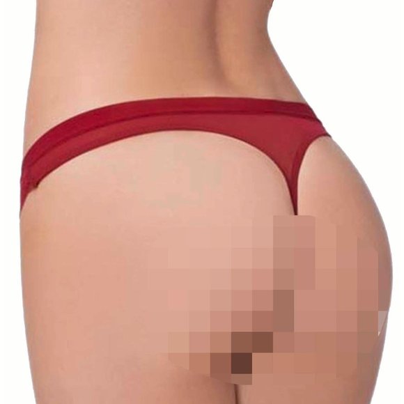 Lace and Mesh Thong Womens Plus Size 1x 2x Red Underwear Panty - Picture 10 of 10